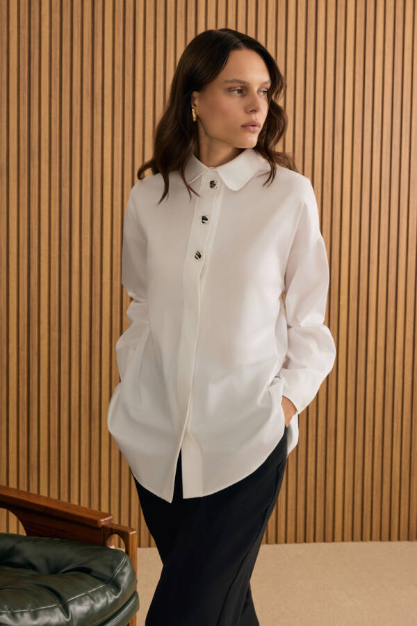 Siyah Dokuma Pantolon - 1