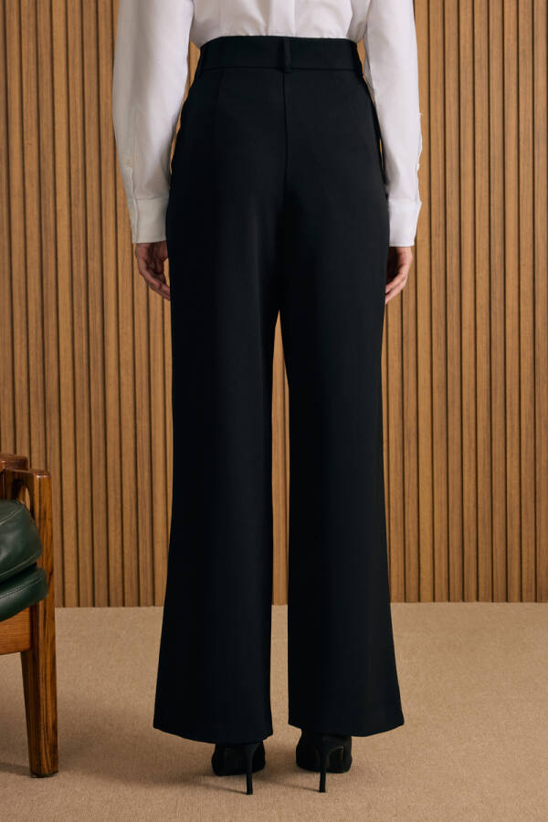 Siyah Dokuma Pantolon - 5