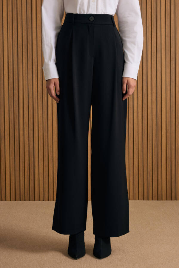 Siyah Dokuma Pantolon - Aker (1)