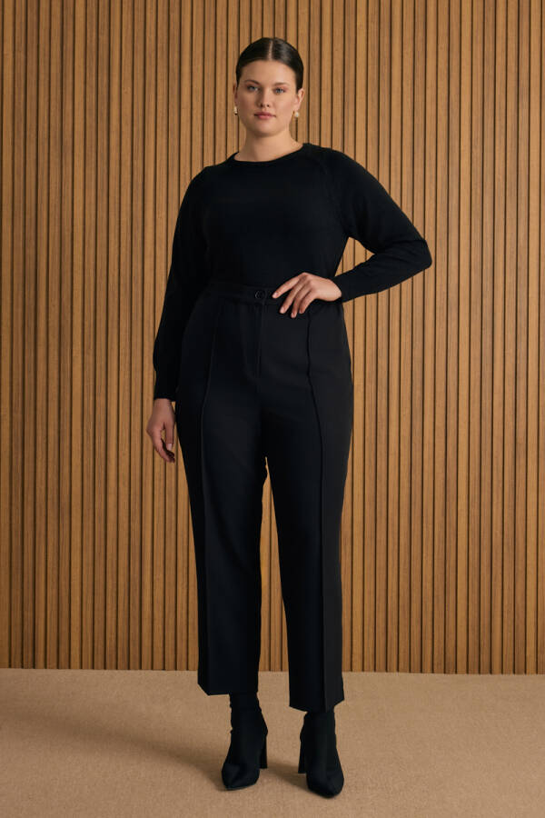 Siyah Dokuma Pantolon - Aker