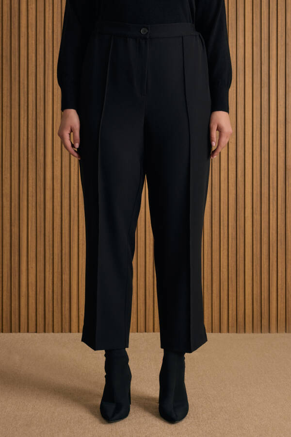 Siyah Dokuma Pantolon - 3