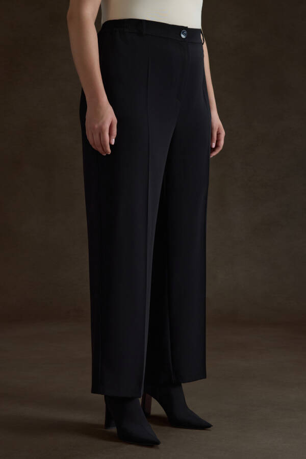 Siyah Dokuma Pantolon - 3