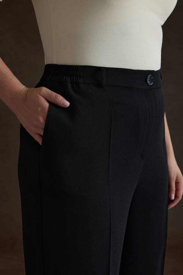 Siyah Dokuma Pantolon - 4
