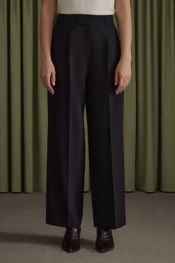 Siyah Dokuma Pantolon - 3