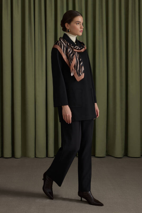 Siyah Dokuma Pantolon - Aker