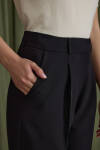 Siyah Dokuma Pantolon - 5