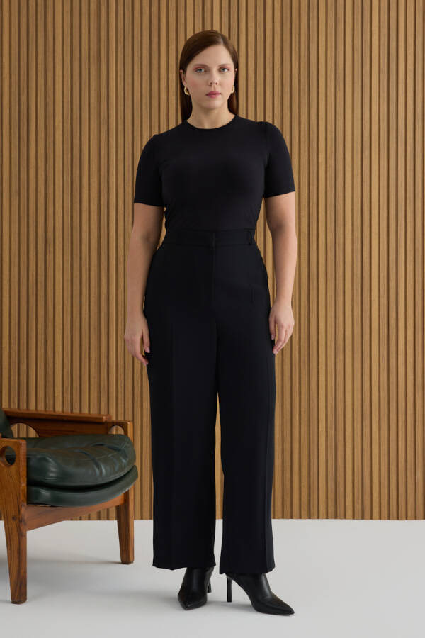 Siyah Dokuma Pantolon - Aker (1)