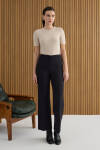 Siyah Dokuma Pantolon - 1
