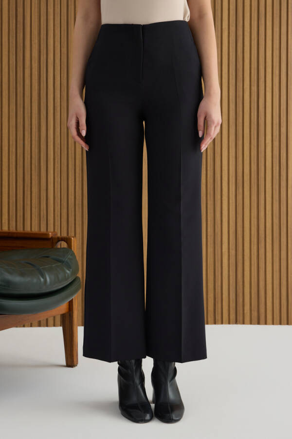 Siyah Dokuma Pantolon - 3