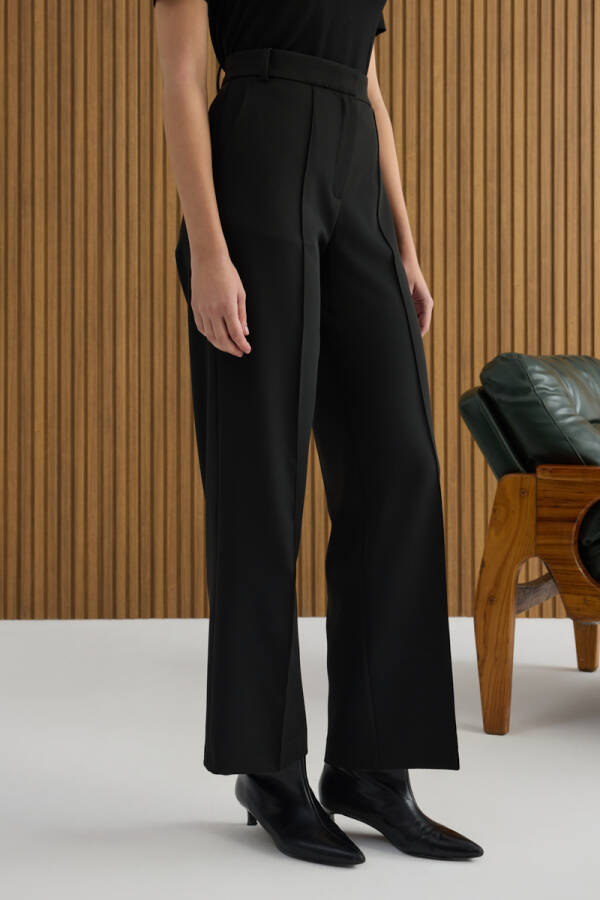 Siyah Dokuma Pantolon - 4