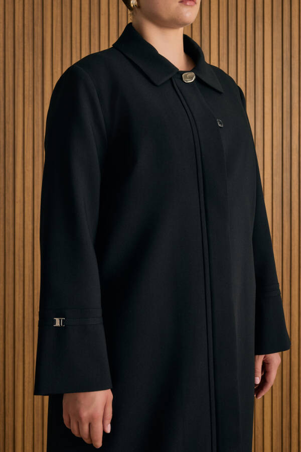 Siyah Dokuma Pardösü - 5