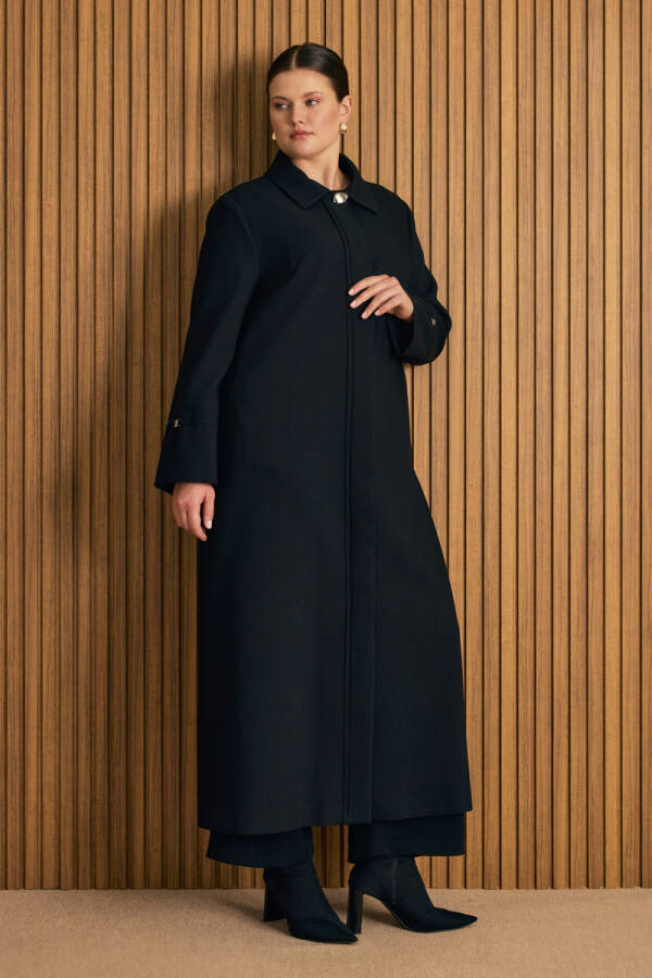 Siyah Dokuma Pardösü - 1