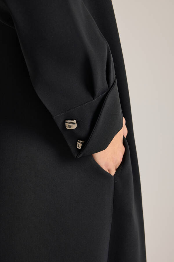 Siyah Dokuma Pardösü - 5