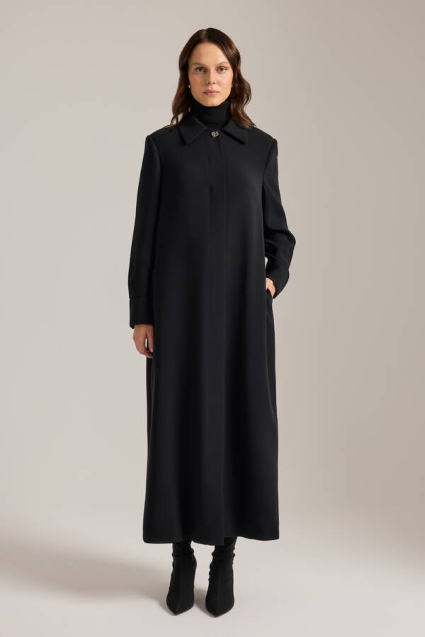 Siyah Dokuma Pardösü - 2