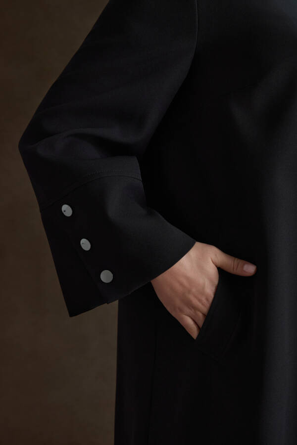 Siyah Dokuma Pardösü - 4