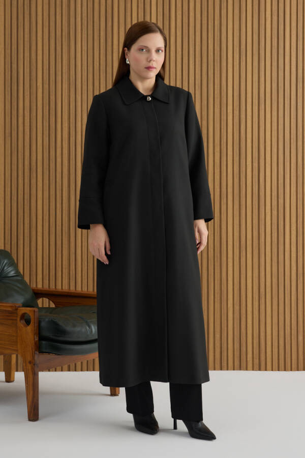 Siyah Dokuma Pardösü - Aker (1)