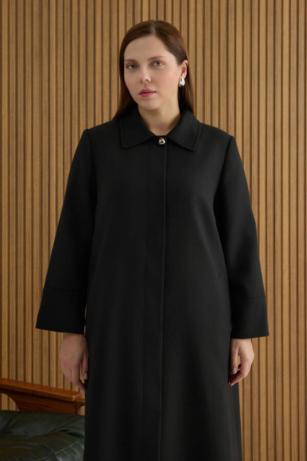 Siyah Dokuma Pardösü - 4