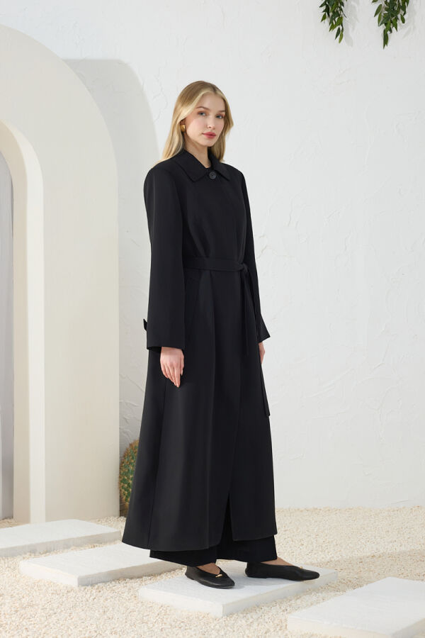 Siyah Dokuma Pardösü - 4