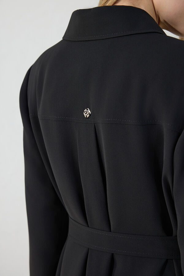 Siyah Dokuma Pardösü - 7