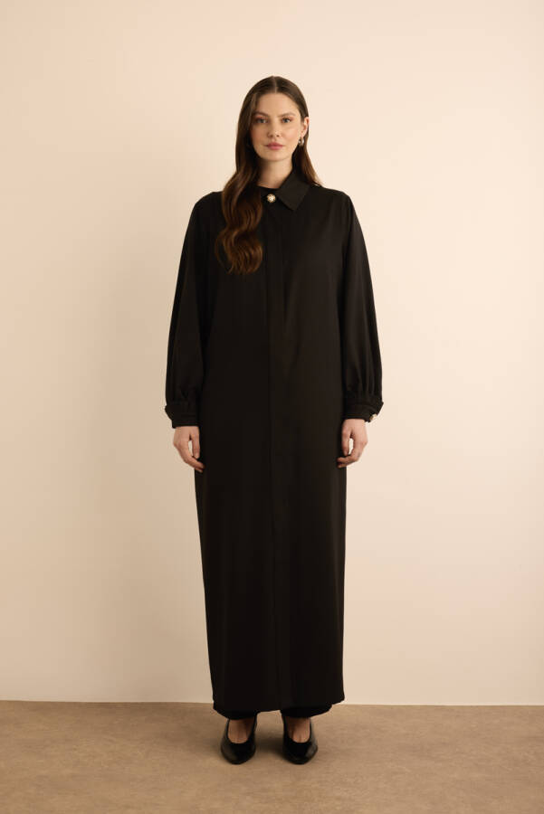 Siyah Dokuma Pardösü - 5