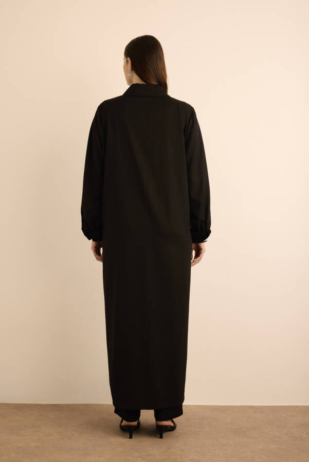 Siyah Dokuma Pardösü - 6