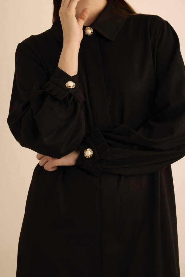 Siyah Dokuma Pardösü - 6