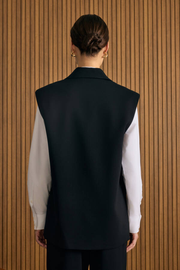 Siyah Dokuma Yelek - 6