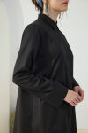 Siyah Duble Kol Gömlek - 4