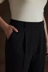 Siyah Duble Paça Bol Form Pantolon - 4
