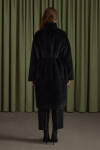 Siyah İçi Kapitone Kürk Mont - 5