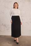 Siyah İşleme Detaylı Etek - 2