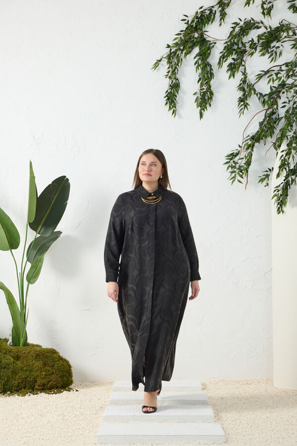 Siyah Jakarlı Ferace - 1