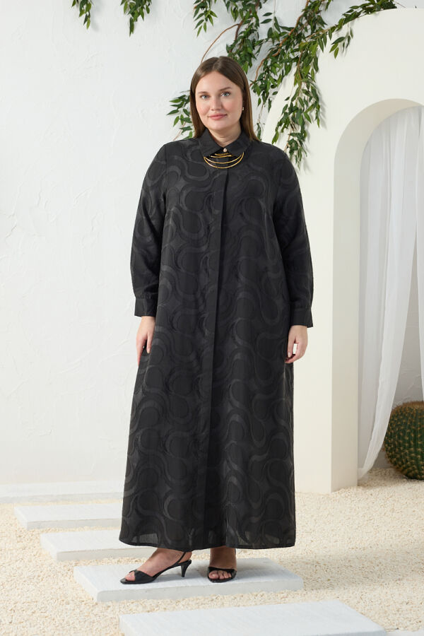 Siyah Jakarlı Ferace - 3