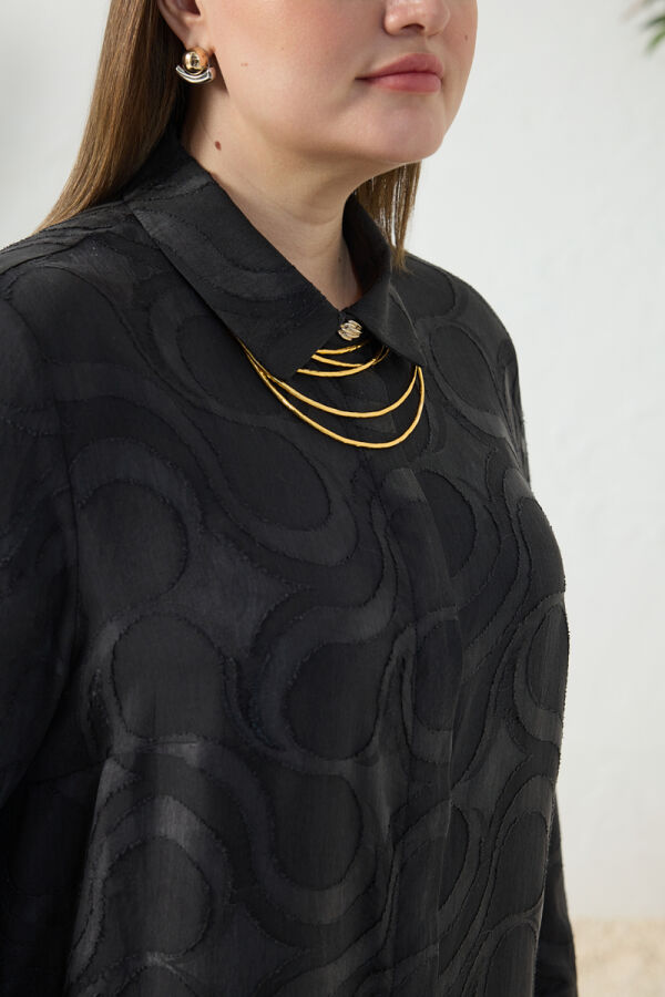 Siyah Jakarlı Ferace - 4