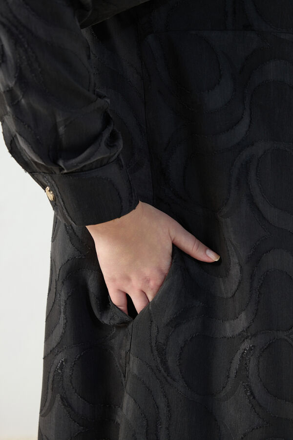 Siyah Jakarlı Ferace - 5