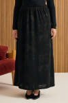 Siyah Jakarlı Örme Etek - 3