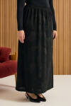 Siyah Jakarlı Örme Etek - 4