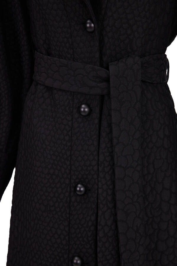 Siyah Jakarlı Pardösü - Aker (1)