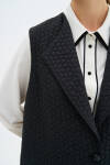 Siyah Kendinden Jakarlı Yelek - 3