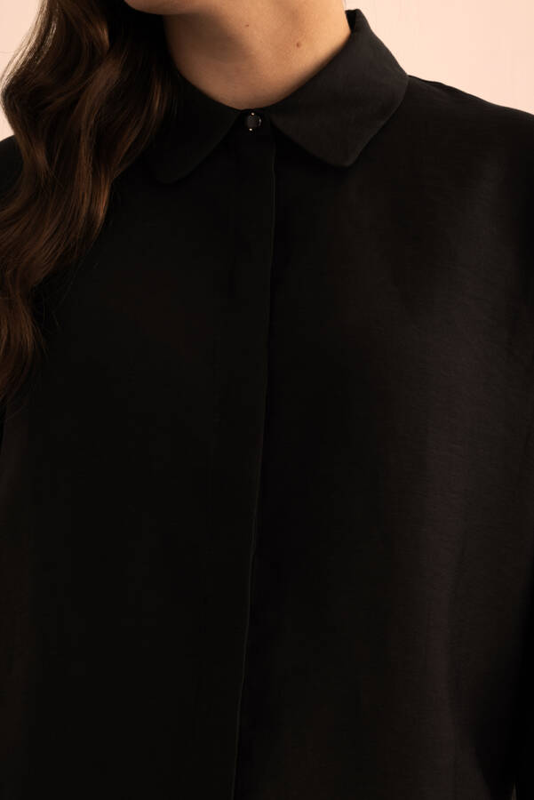 Siyah Keten Tunik - 6