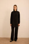 Siyah Keten Tunik - 1