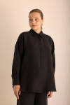 Siyah Keten Tunik - 4