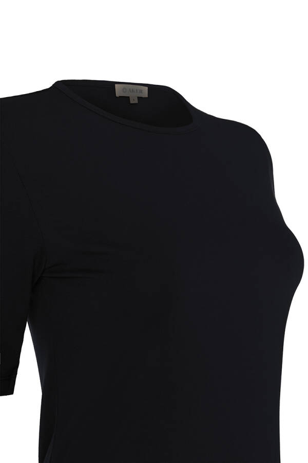 Siyah Kısa Kollu Bisiklet Yaka Body - Aker (1)