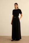 Siyah Klasik Dokuma Pantolon Etek 