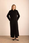 Siyah Kolları İşleme Detaylı Pardösü - 2