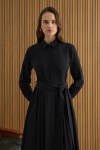 Siyah Koton Elbise - 4