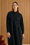 Siyah Koza Logo Detaylı Tunik - 3