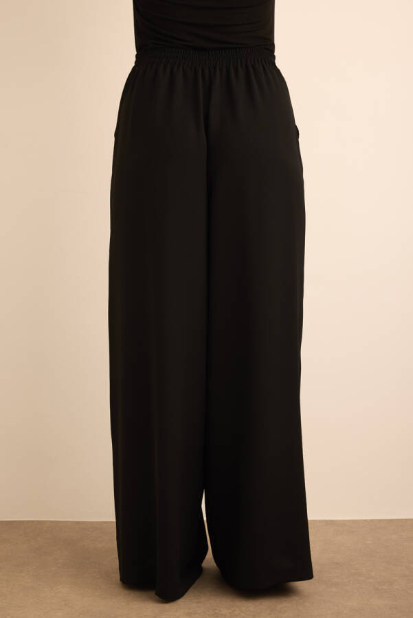 Siyah Krep Pantolon Etek - 6