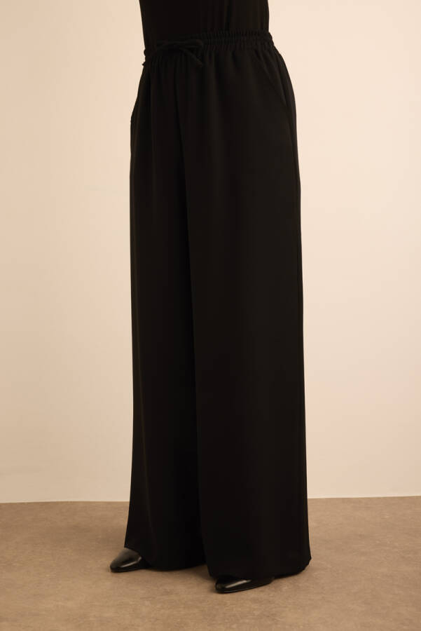 Siyah Krep Pantolon Etek - 5