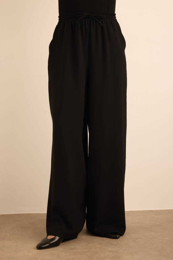 Siyah Krep Pantolon Etek - 3